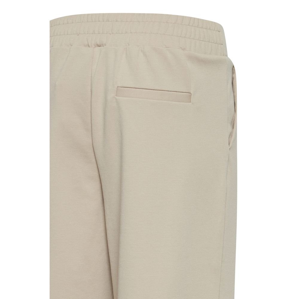 ICHI Beige Recycled Polyurethane Pant ICHI