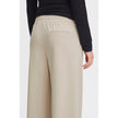 ICHI Beige Recycled Polyurethane Pant ICHI