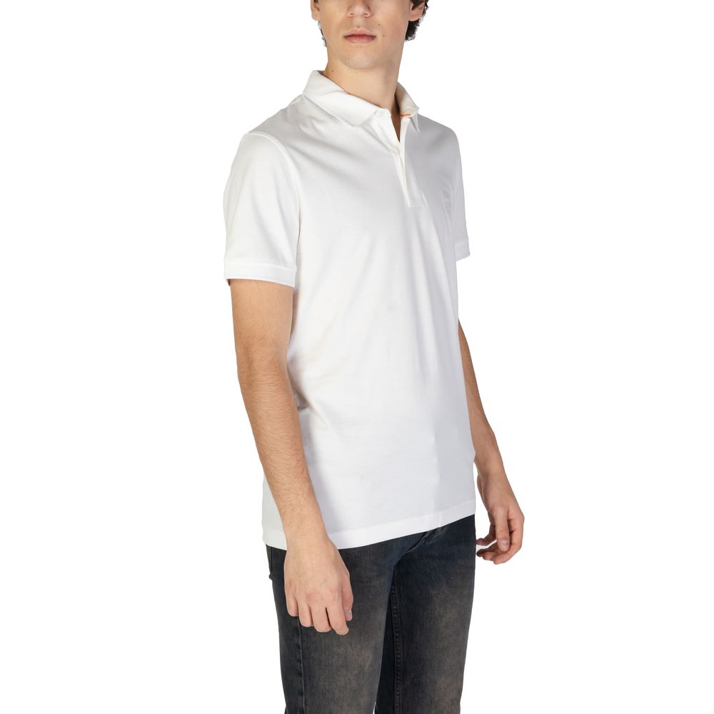 Hugo Boss White Cotton Polo Shirt Hugo Boss