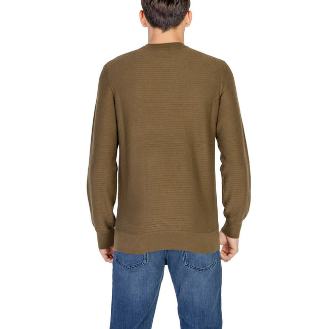 Hugo Boss Green Cotton Sweater Hugo Boss