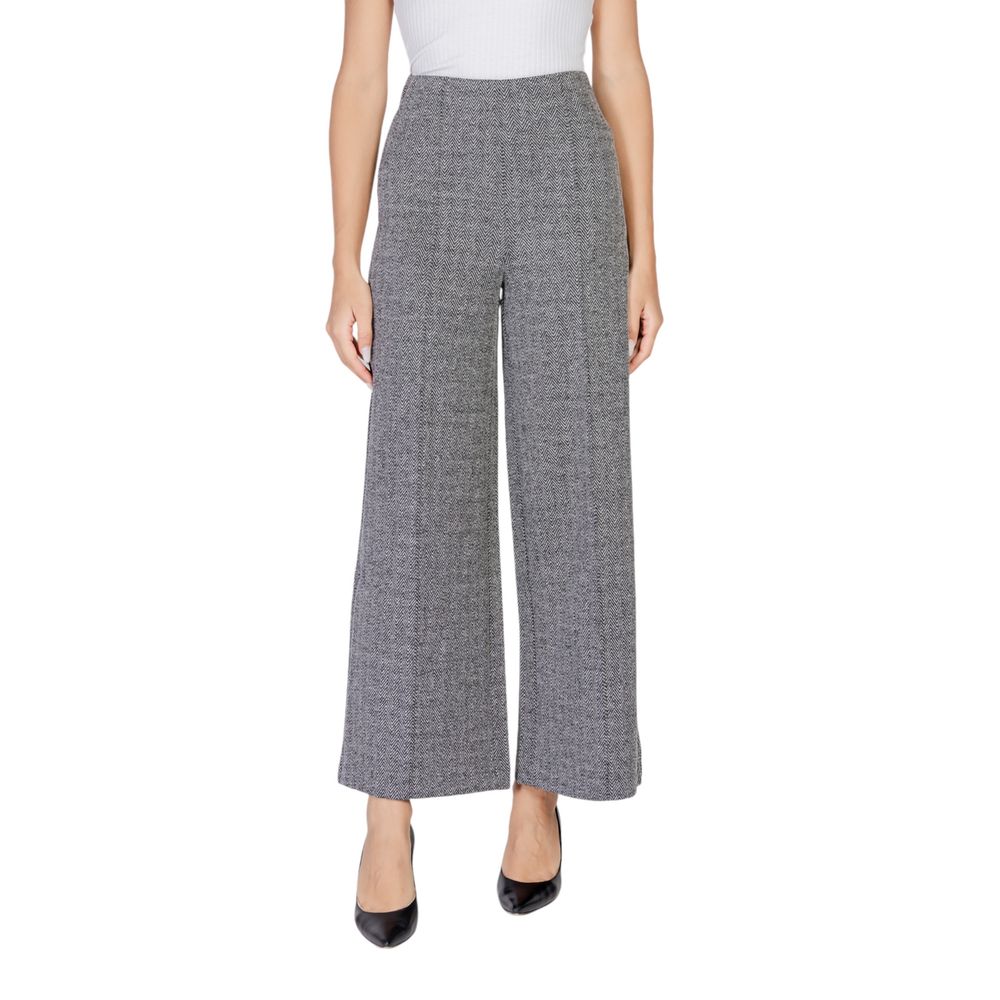 ICHI Black Polyester Pant ICHI