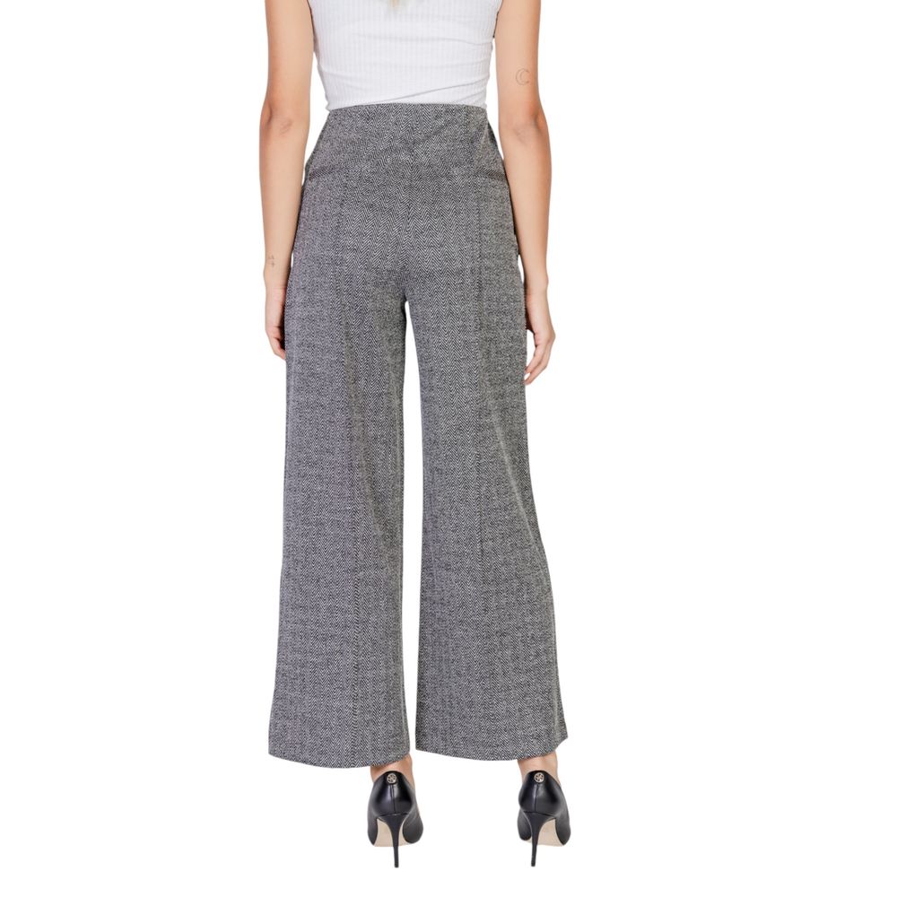 ICHI Black Polyester Pant ICHI