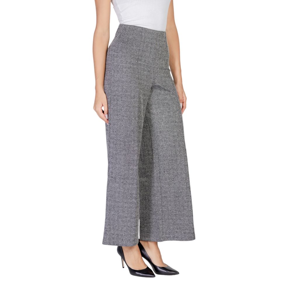 ICHI Black Polyester Pant ICHI