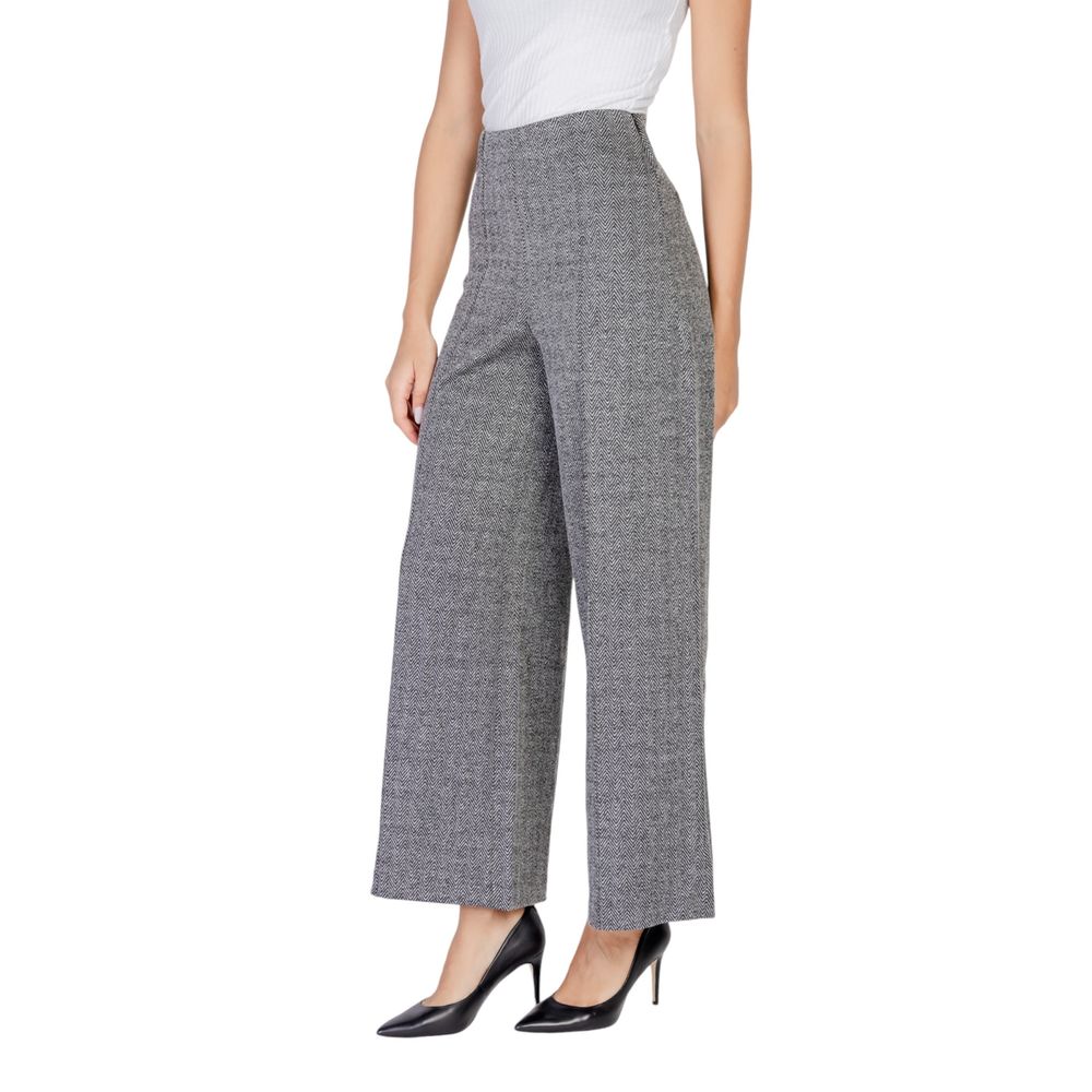 ICHI Black Polyester Pant ICHI