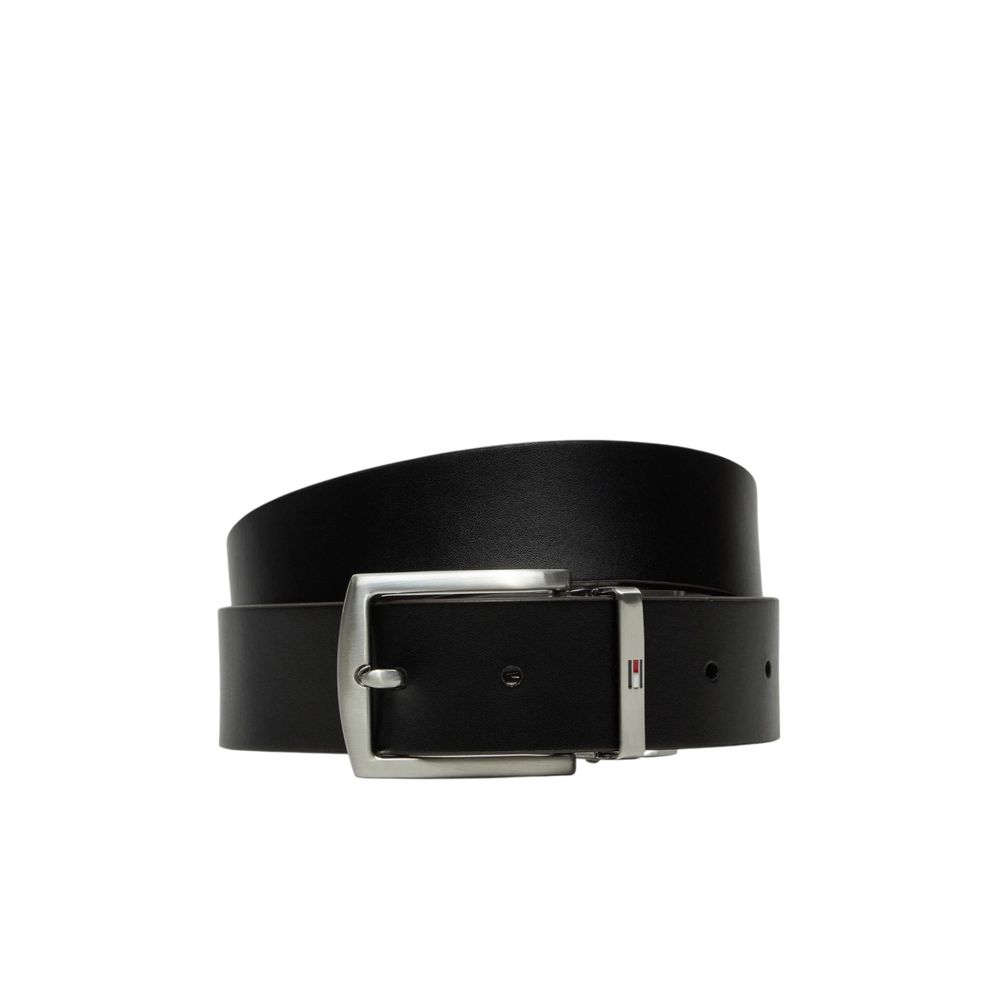 Tommy Hilfiger Black Leather Belt Tommy Hilfiger