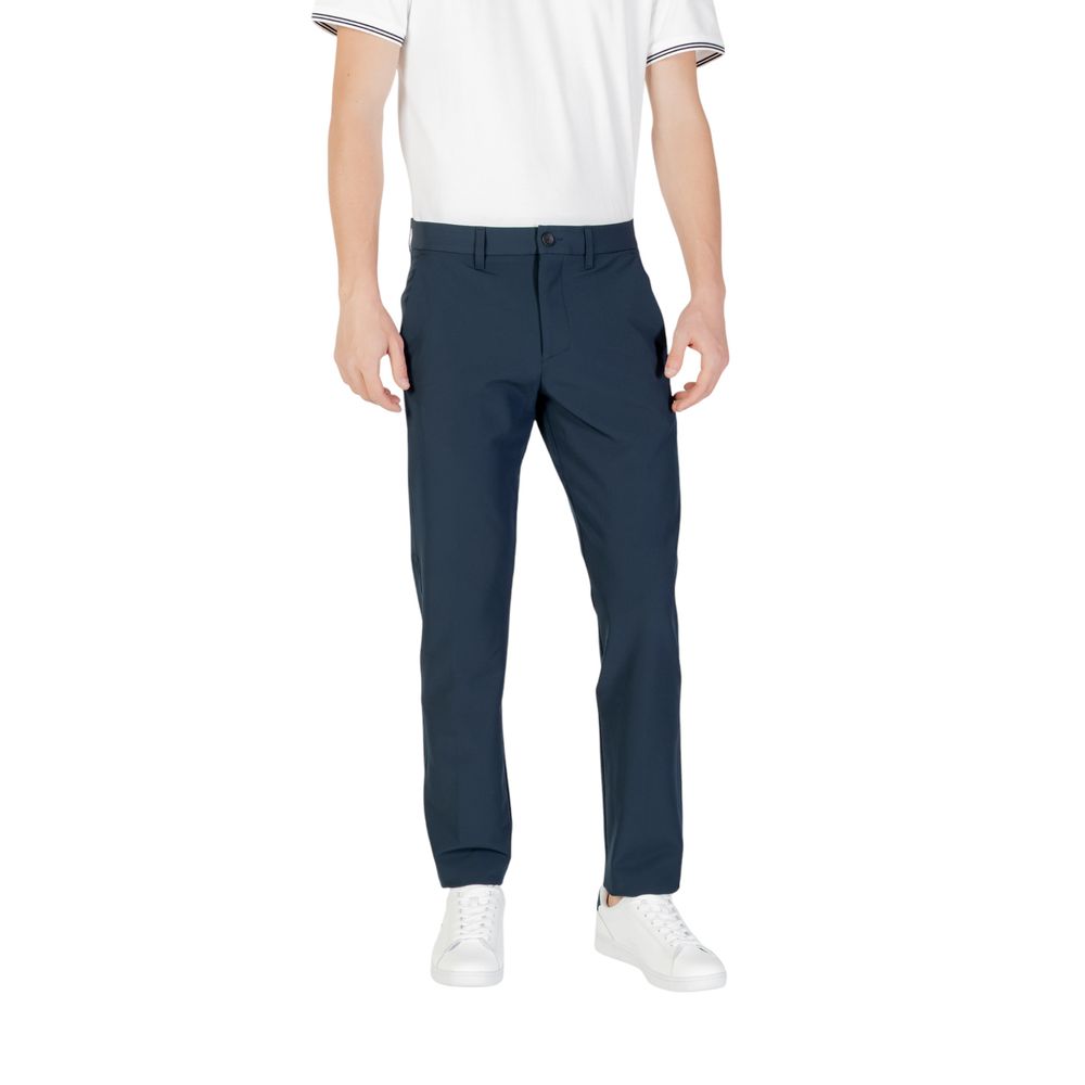 Hugo Boss Blue Polyester Skinny Pant Hugo Boss