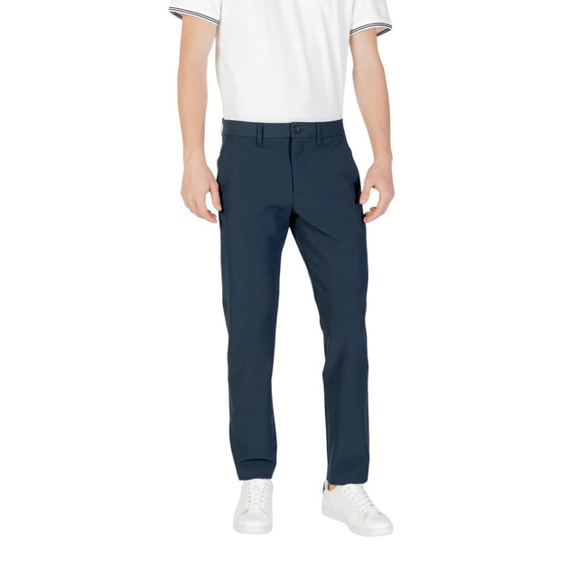Hugo Boss Blue Polyester Skinny Pant Hugo Boss