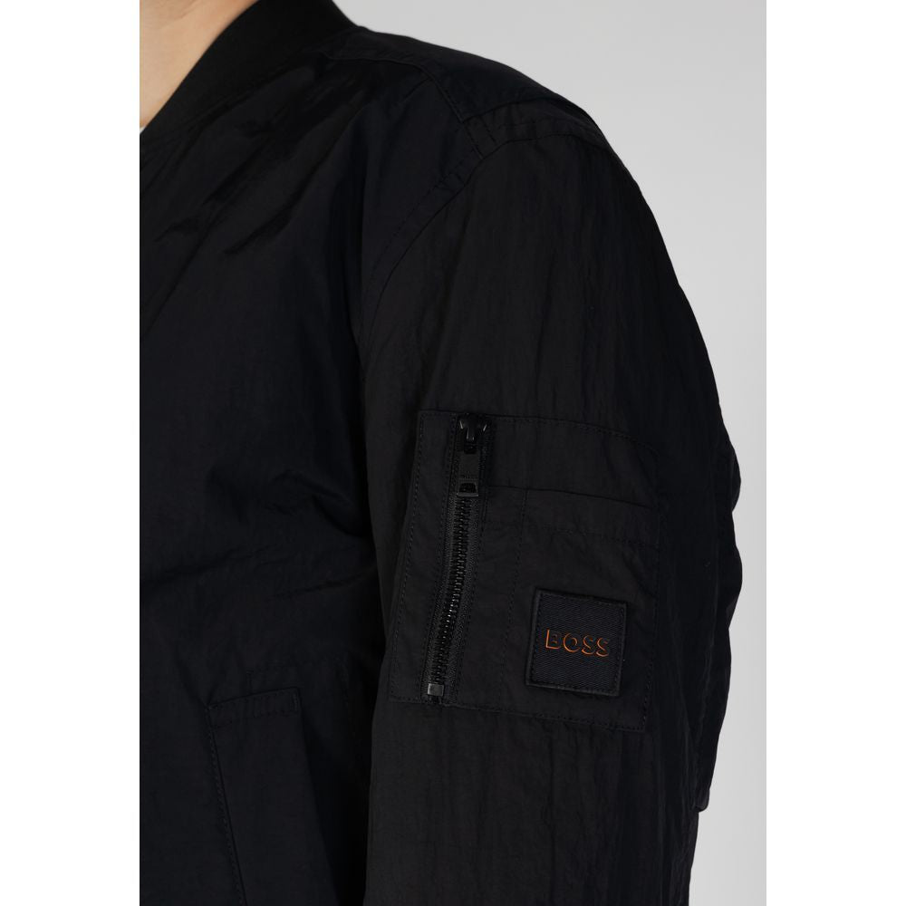 Hugo Boss Black Polyamide Jackets & Coat Hugo Boss