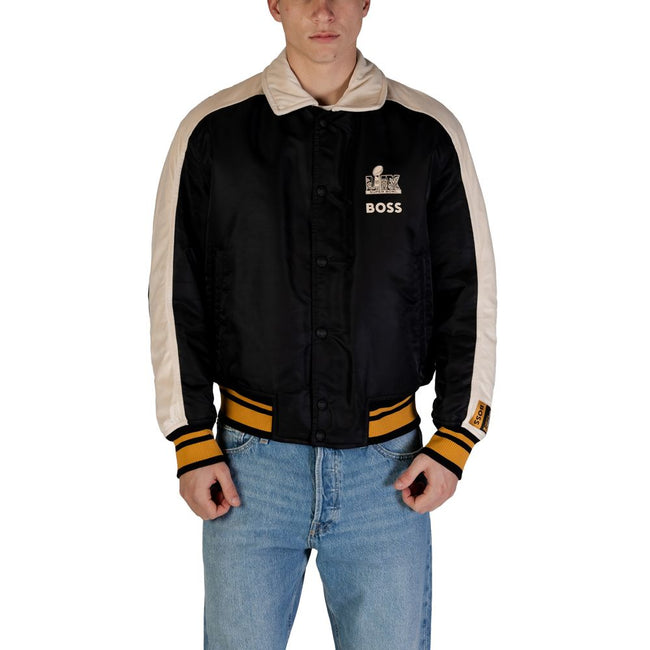 Hugo Boss Black Polyamide Jackets & Coat Hugo Boss