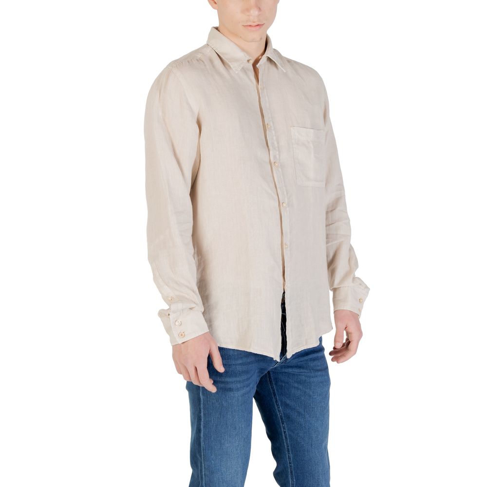 Hugo Boss Beige Linen Shirt Hugo Boss
