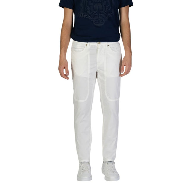 Jeckerson White Cotton Skinny Pant Jeckerson