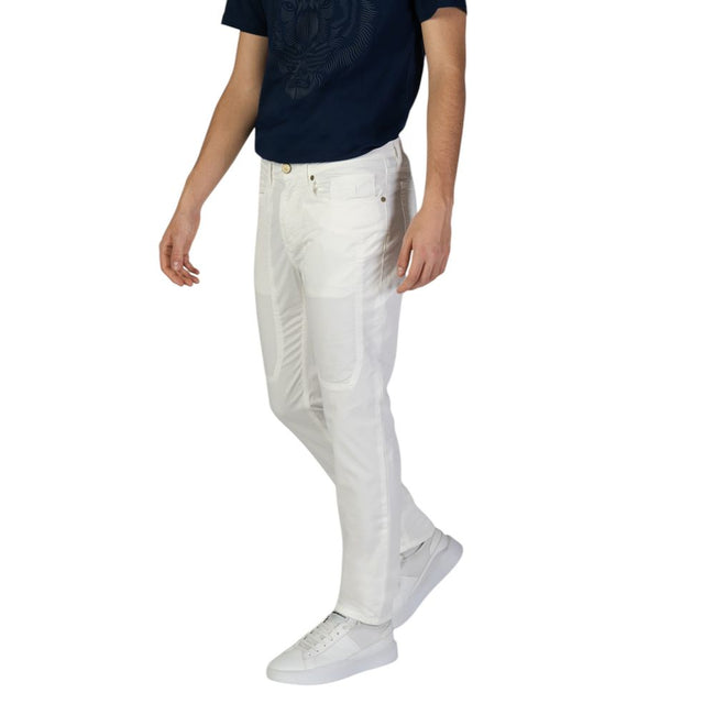 Jeckerson White Cotton Skinny Pant Jeckerson