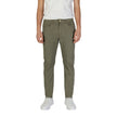 Jeckerson Green Cotton Skinny Pant Jeckerson