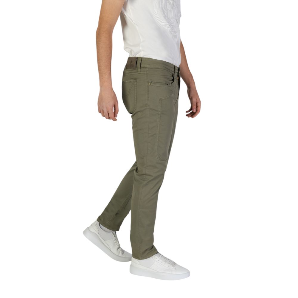 Jeckerson Green Cotton Skinny Pant Jeckerson