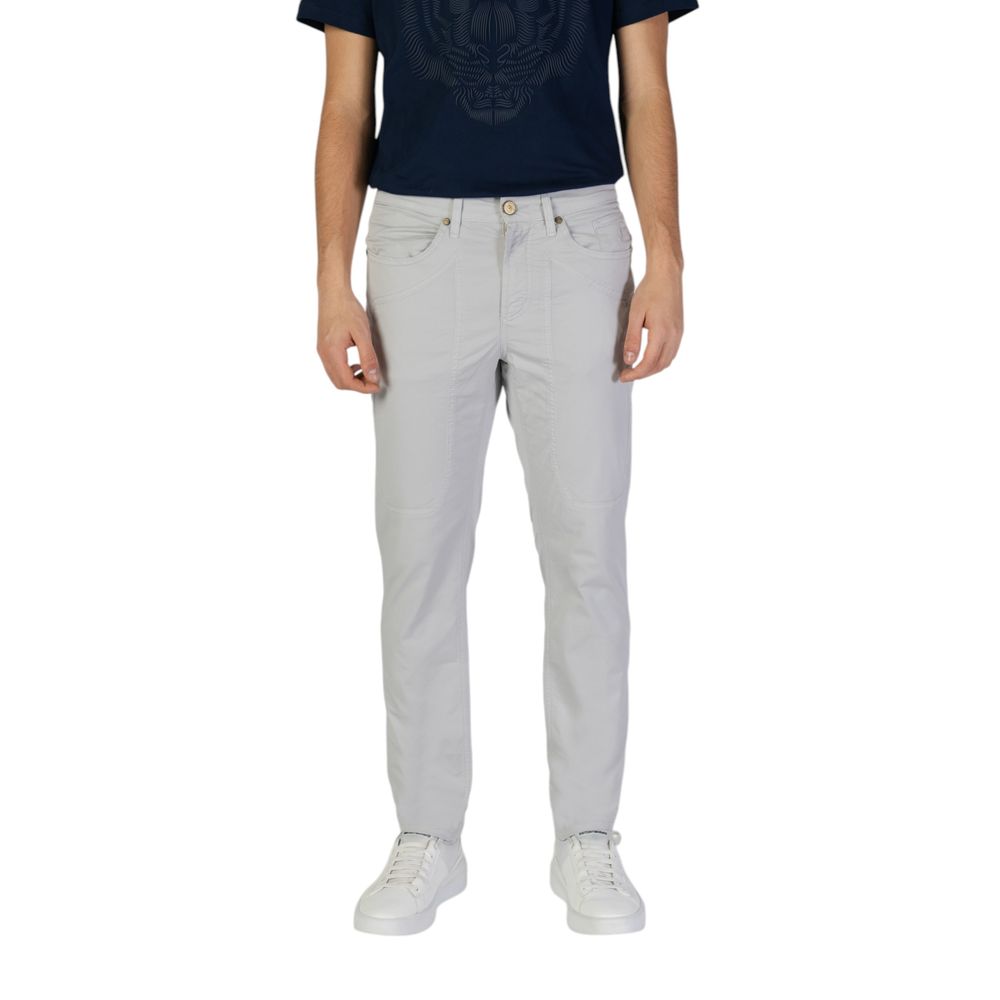 Jeckerson Gray Cotton Skinny Pant Jeckerson