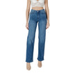 ICHI Blue Cotton Relaxed Fit Jean ICHI