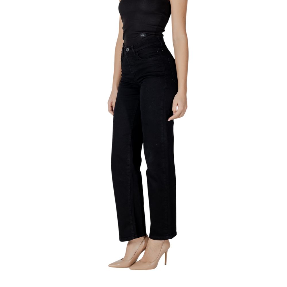 ICHI Black Cotton Relaxed Fit Jean ICHI