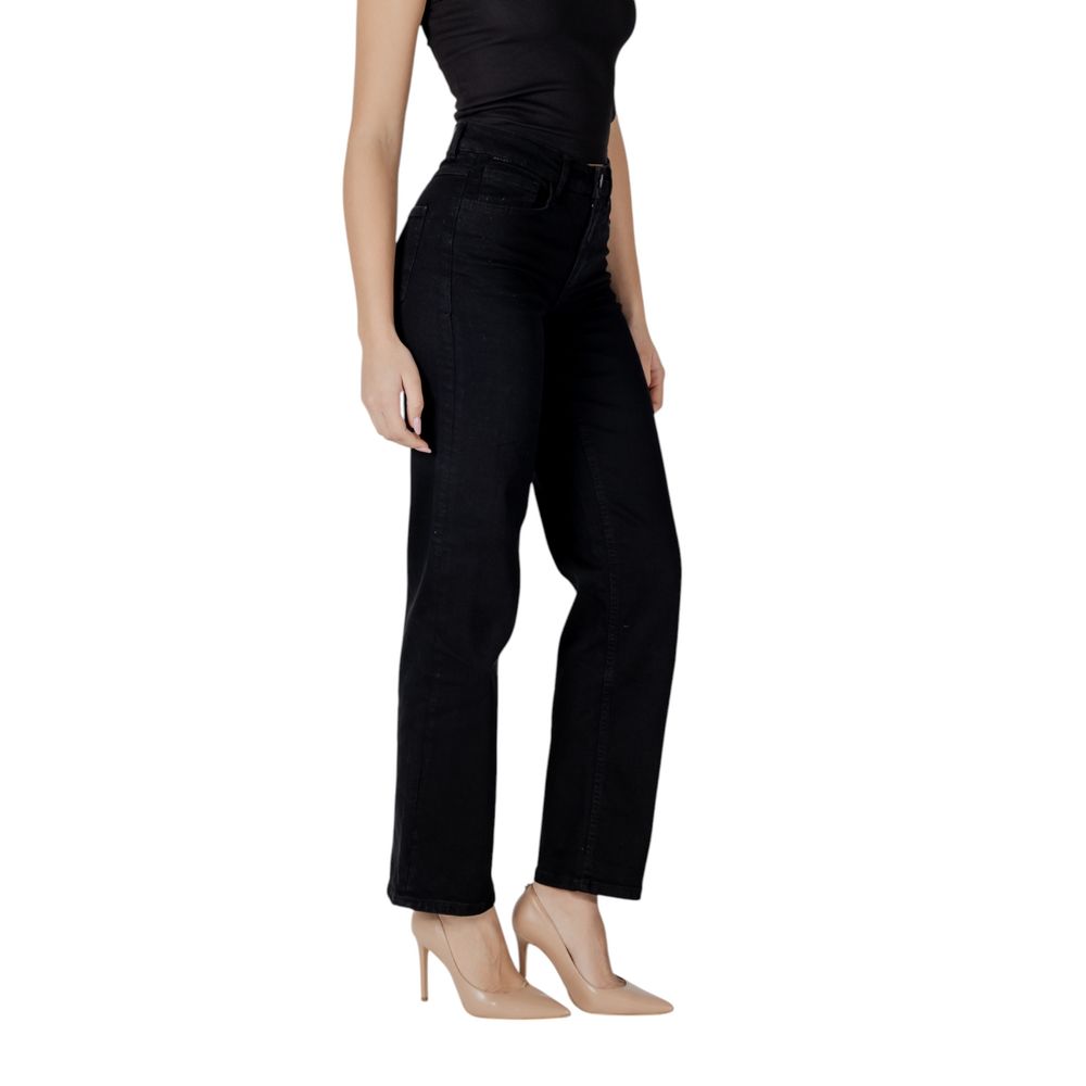 ICHI Black Cotton Relaxed Fit Jean ICHI