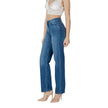 ICHI Blue Cotton Relaxed Fit Jean ICHI