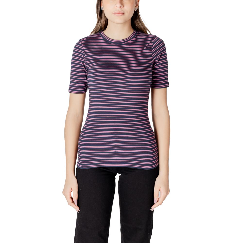 ICHI Bicolor Cotton T-Shirt ICHI