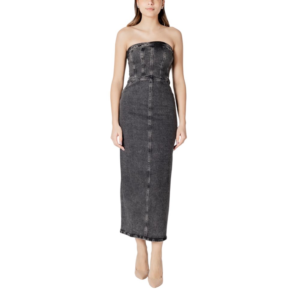 ICHI Black Cotton Midi ICHI