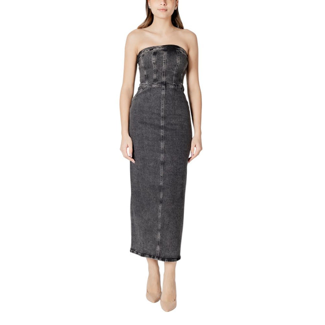 ICHI Black Cotton Midi ICHI