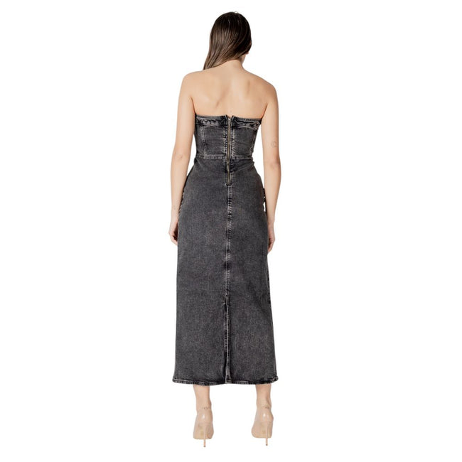 ICHI Black Cotton Midi ICHI