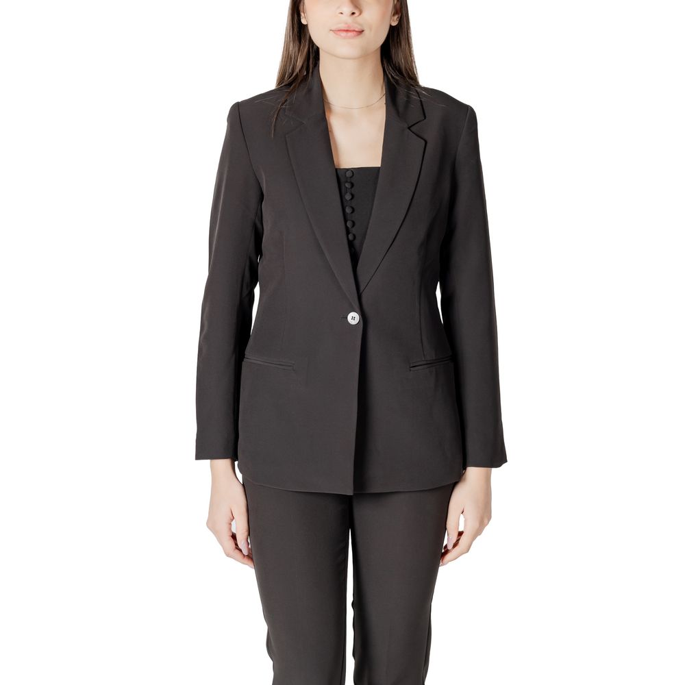 ICHI Black Polyester Blazer ICHI