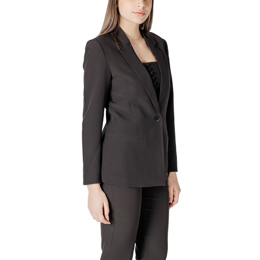 ICHI Black Polyester Blazer ICHI