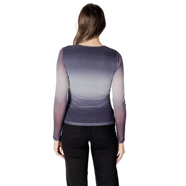 ICHI Gray Polyester Long Sleeve ICHI