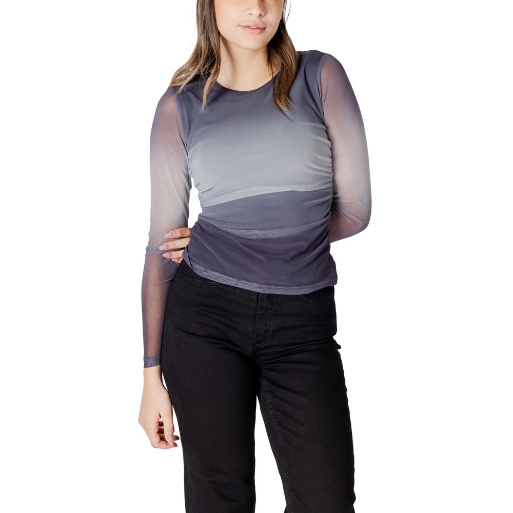 ICHI Gray Polyester Long Sleeve ICHI