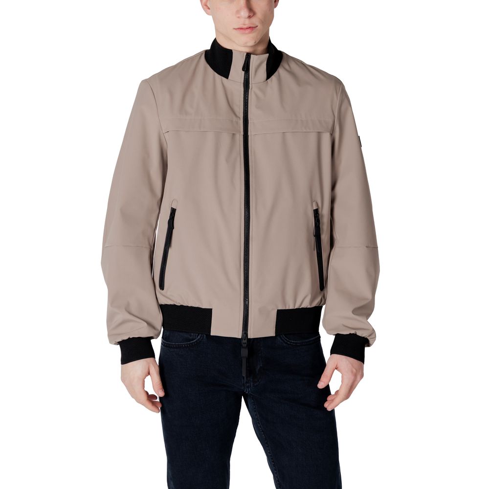 Peuterey Brown Polyester Jackets & Coat Peuterey