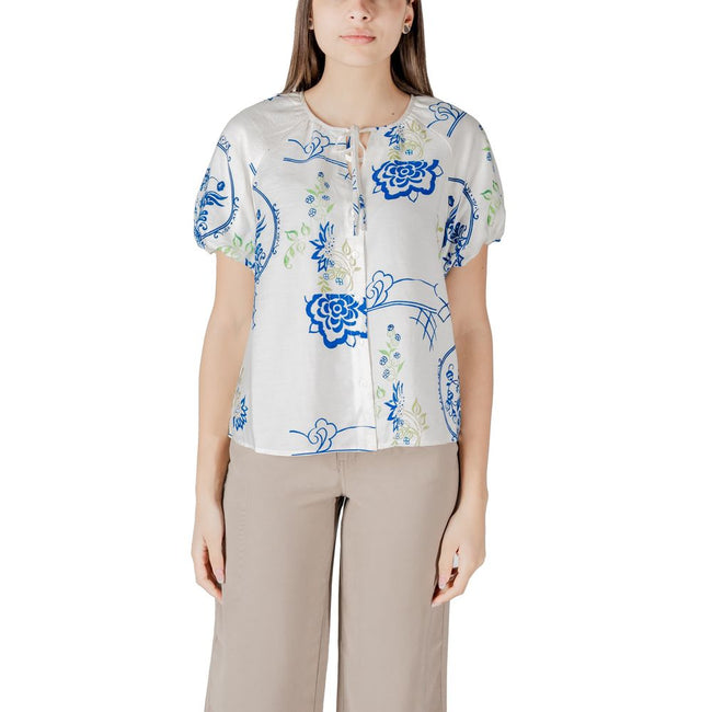 ICHI White Viscose Shortsleeve ICHI