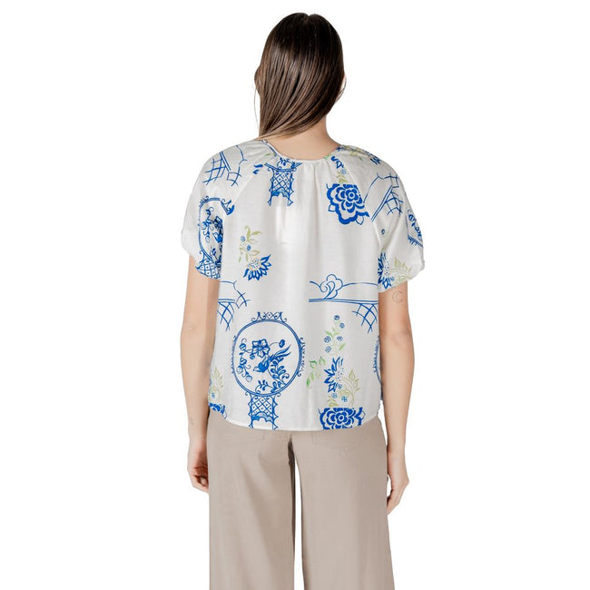 ICHI White Viscose Shortsleeve ICHI
