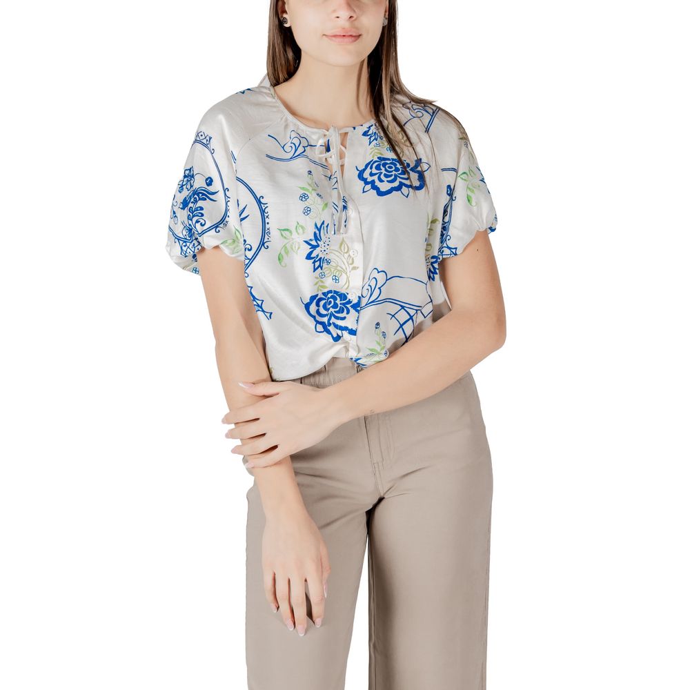 ICHI White Viscose Shortsleeve ICHI