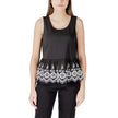 ICHI Black Cotton Tank Top ICHI