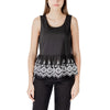 ICHI Black Cotton Tank Top ICHI