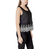 ICHI Black Cotton Tank Top ICHI