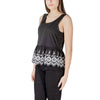 ICHI Black Cotton Tank Top ICHI