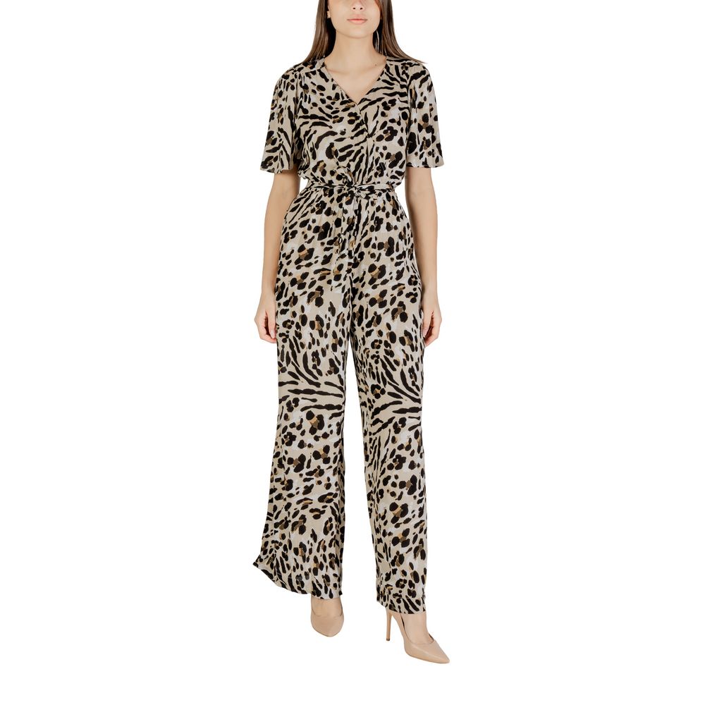 ICHI Beige Viscose Jumpsuit ICHI