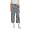 ICHI Blue Viscose Cropped Pant ICHI