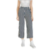 ICHI Blue Viscose Cropped Pant ICHI