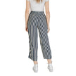 ICHI Blue Viscose Cropped Pant ICHI