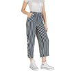 ICHI Blue Viscose Cropped Pant ICHI