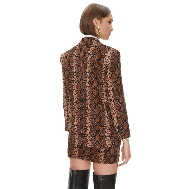 PINKO Brown Cotton Women Blazer PINKO