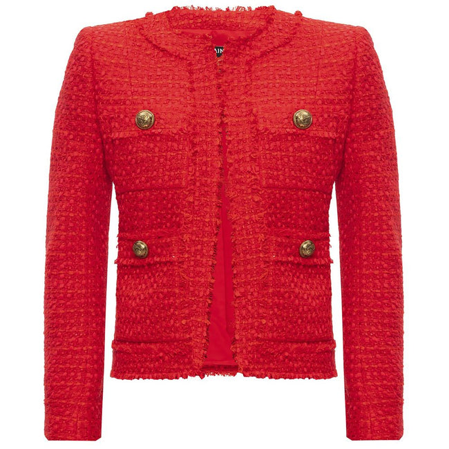 Balmain Red Wool Women Blazer Balmain