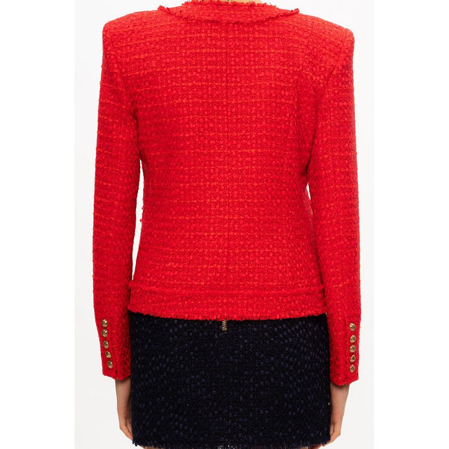 Balmain Red Wool Women Blazer Balmain