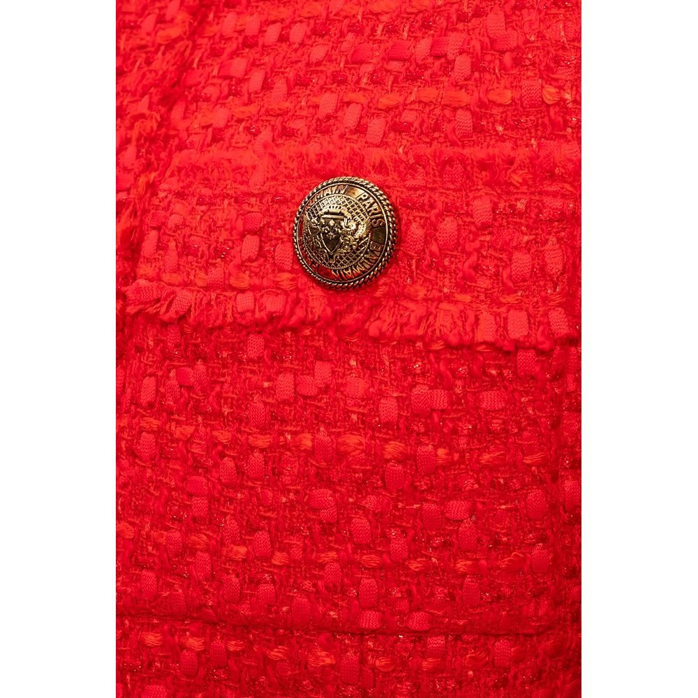 Balmain Red Wool Women Blazer Balmain