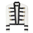 Balmain White Viscose Women Blazer Balmain