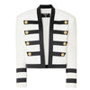 Balmain White Viscose Women Blazer Balmain